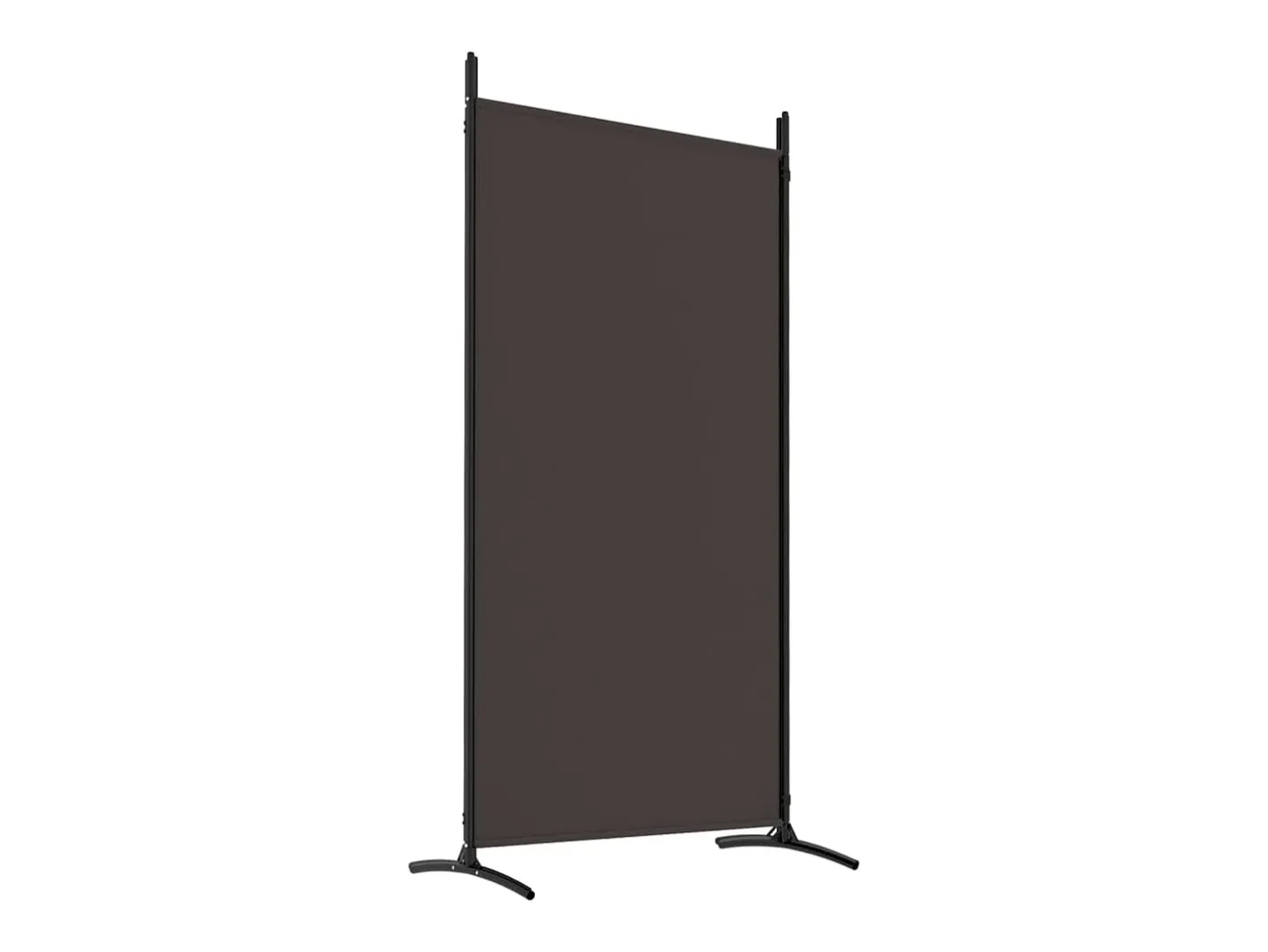 Biombo-Mampara divisoria de 4 paneles Marrón 346x180 cm Tela Marru00f3n