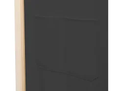 Biombo-Mampara divisoria de 6 paneles 240 x 170 x 4 cm Tela Gris