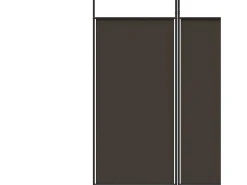 New Mampara divisoria de 4 paneles Marrón 200x220 cm Tela Marru00f3n