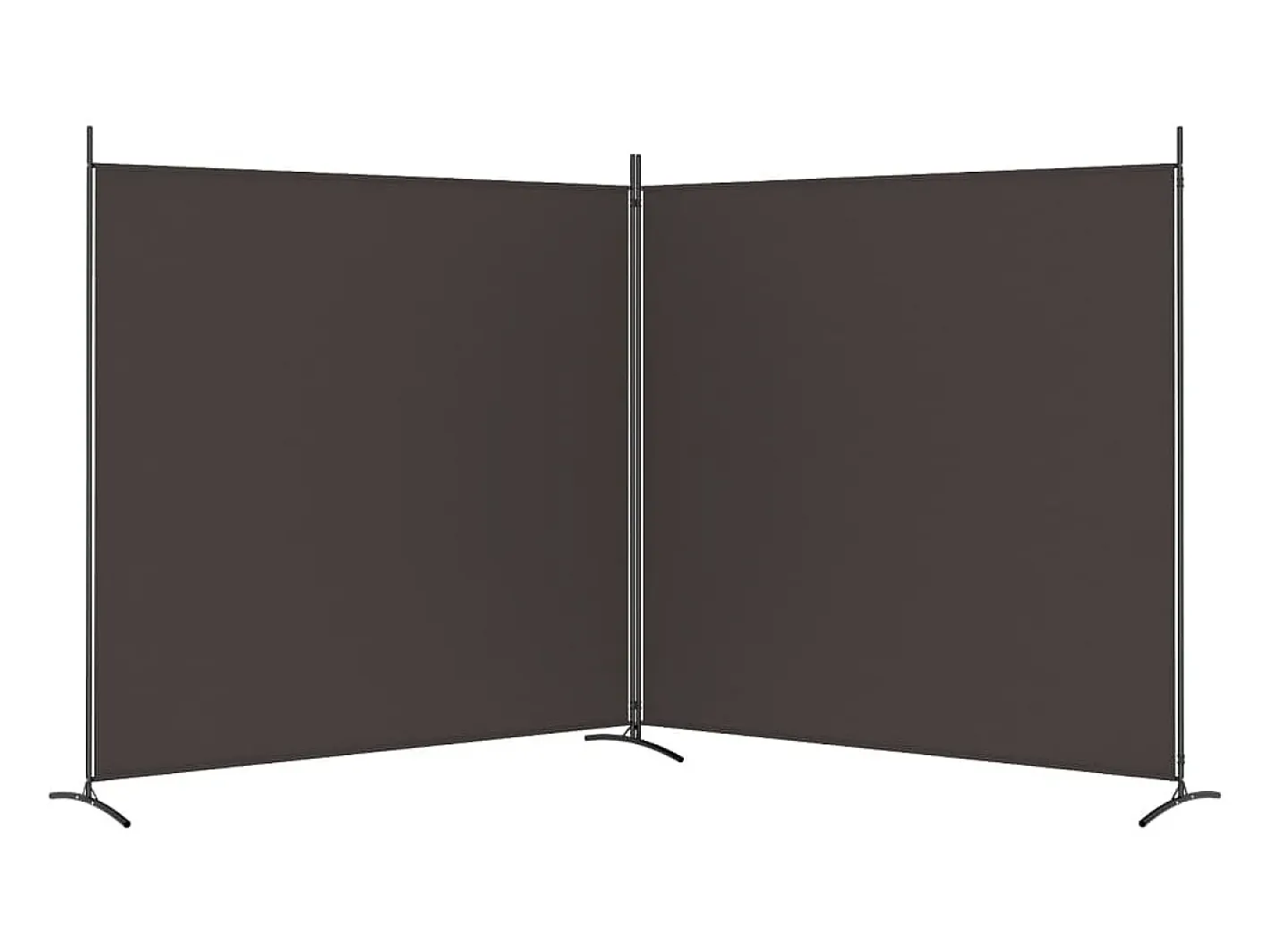 Mampara divisoria de 2 paneles Marrón 348x180 cm Tela Marru00f3n Online