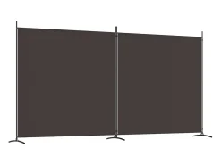 Mampara divisoria de 2 paneles Marrón 348x180 cm Tela Marru00f3n Online