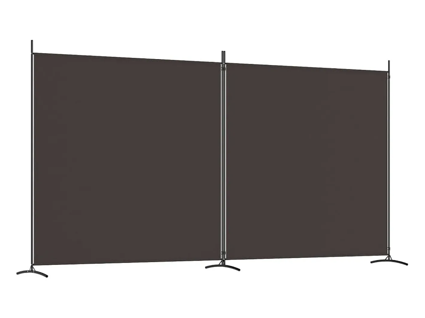 Mampara divisoria de 2 paneles Marrón 348x180 cm Tela Marru00f3n Online