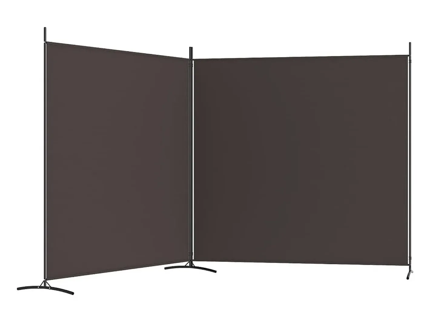 Mampara divisoria de 2 paneles Marrón 348x180 cm Tela Marru00f3n Online