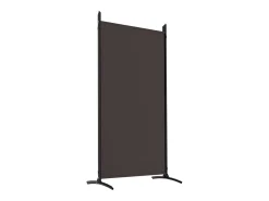Biombo-Mampara divisoria de 5 paneles Marrón 433x180 cm Tela Marru00f3n