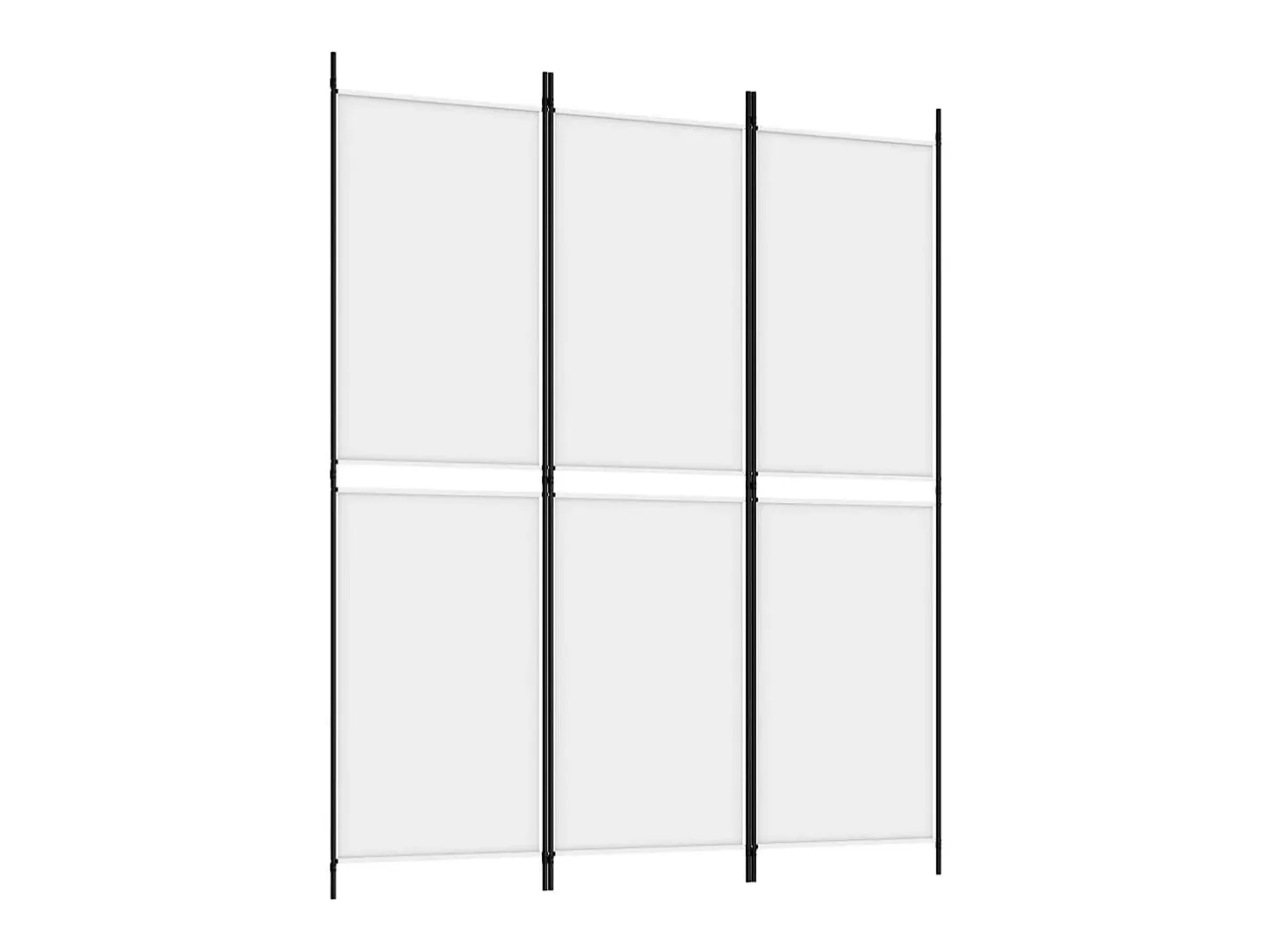 Mampara divisoria de 3 paneles Tela Blanca 150x180 cm Blanco Clearance