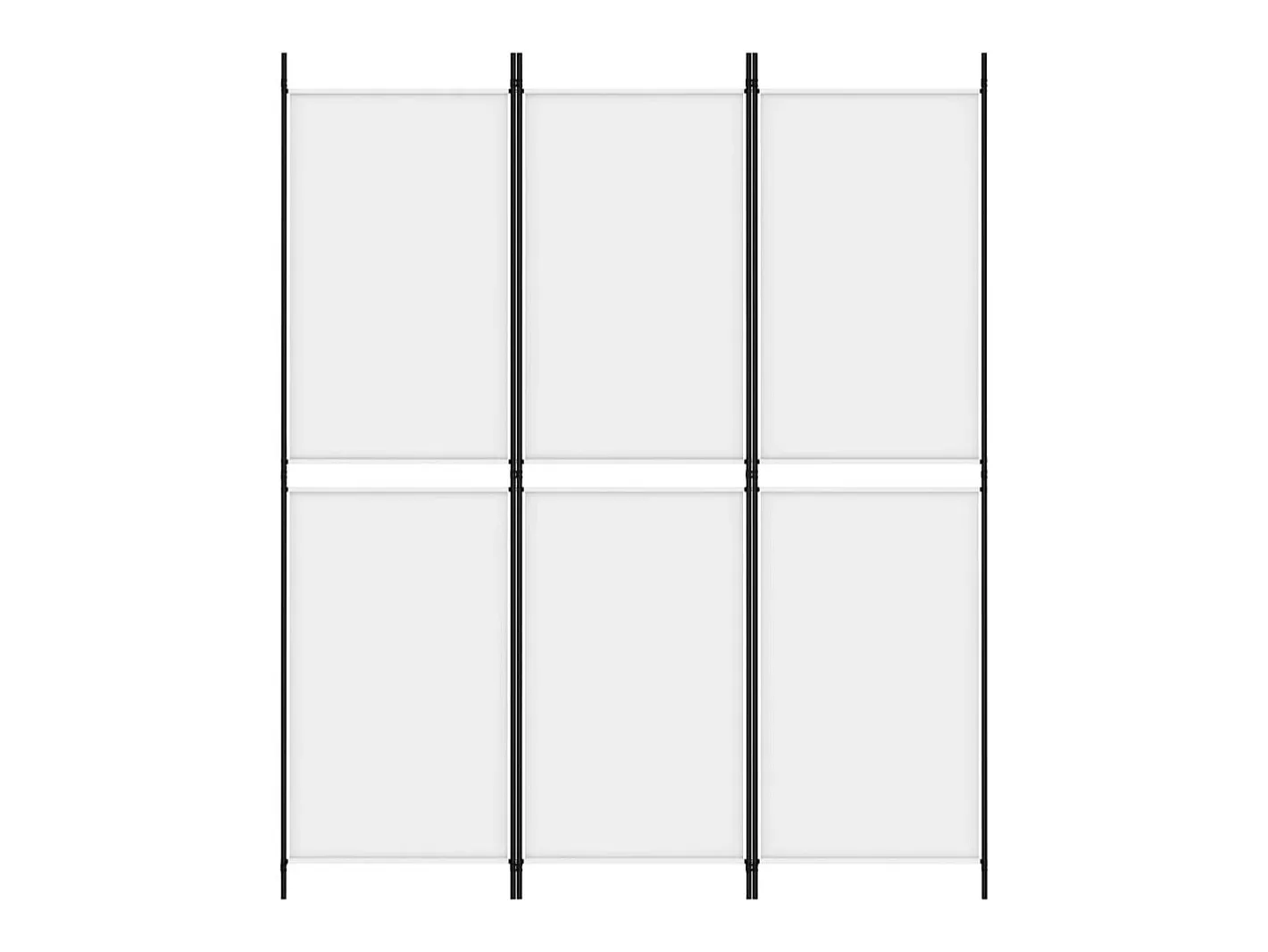 Mampara divisoria de 3 paneles Tela Blanca 150x180 cm Blanco Clearance