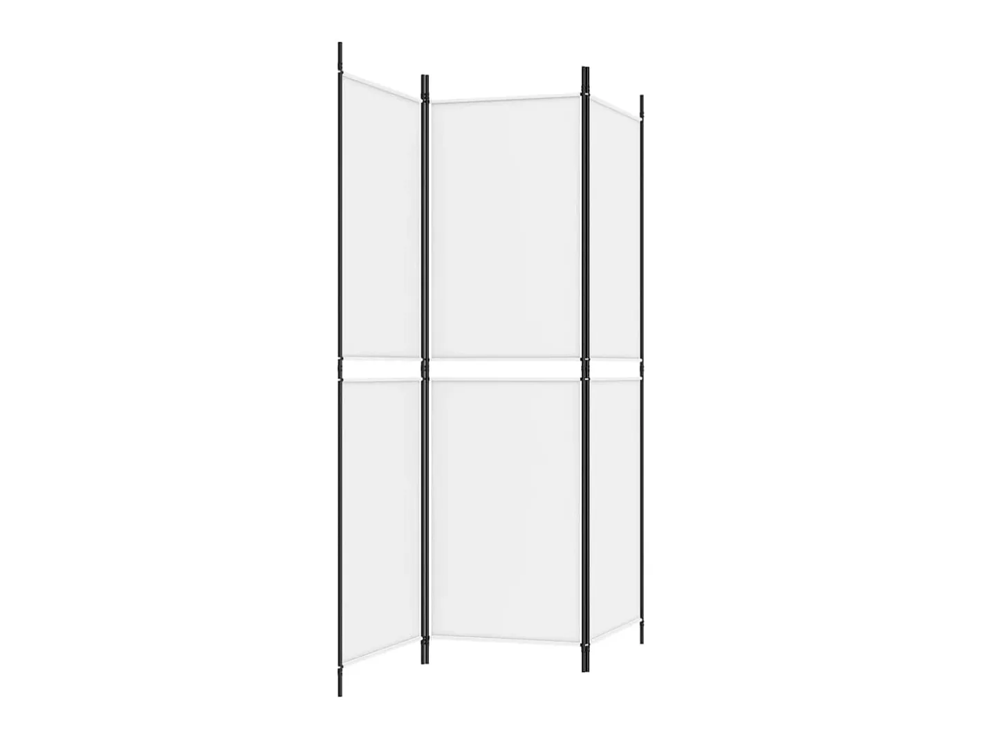 Mampara divisoria de 3 paneles Tela Blanca 150x180 cm Blanco Clearance