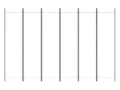 Mampara divisoria de 6 paneles Tela Blanca 300x200 cm Blanco Online
