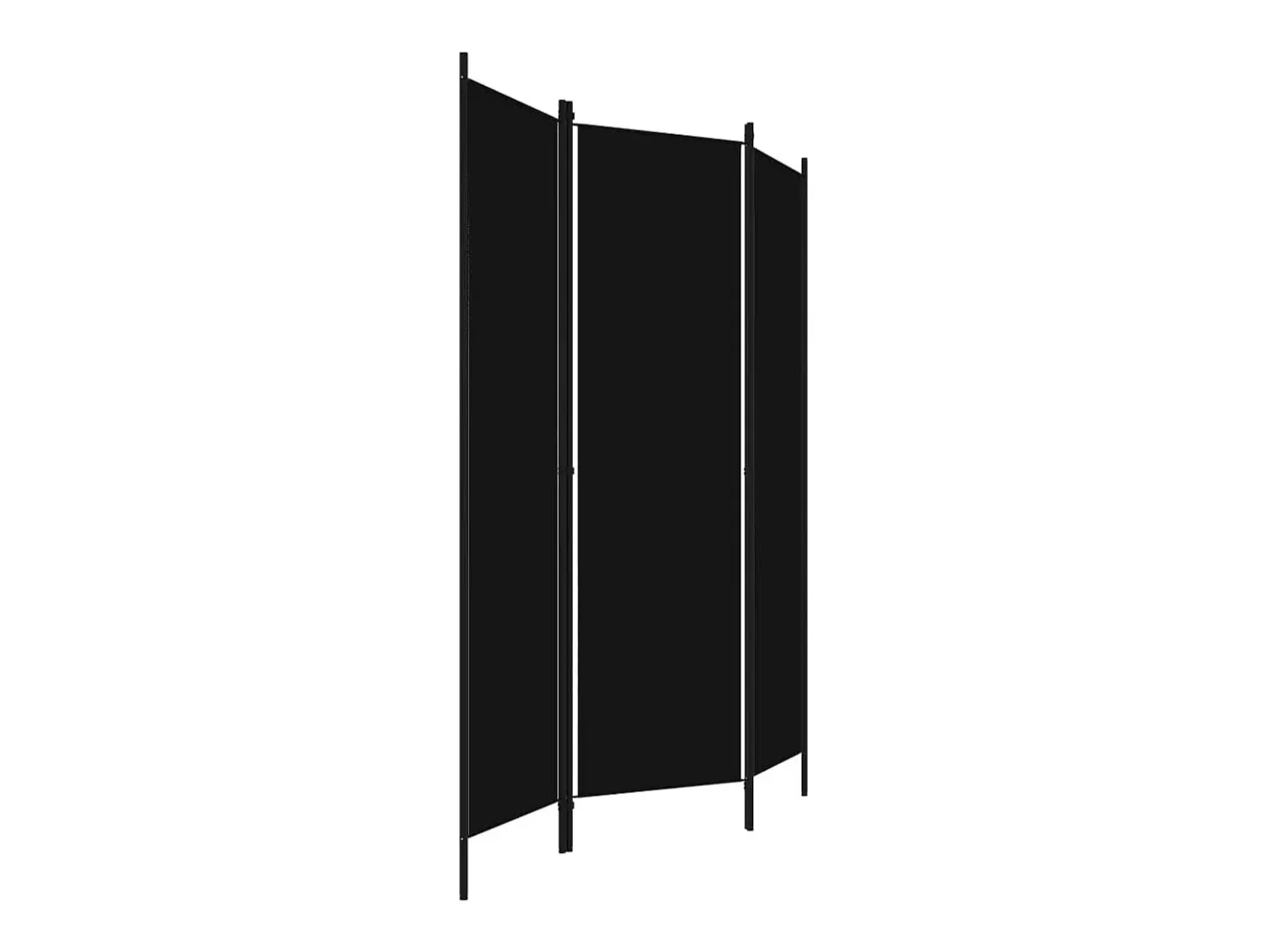 Discount Mampara divisoria de 3 paneles Negra 150x180 cm Negro