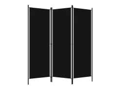 Discount Mampara divisoria de 3 paneles Negra 150x180 cm Negro