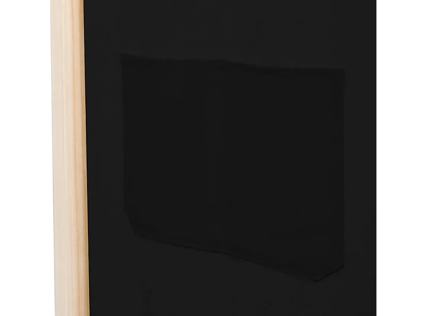 Hot Mampara divisoria de 6 paneles Tela Negra 240 x 170 x 4 cm Negro
