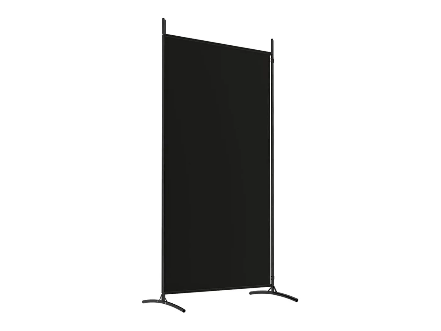 Biombo-Mampara divisoria de 2 paneles Tela Negra 175x180 cm Negro