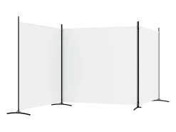 Hot Mampara divisoria de 3 paneles Tela Blanca 525x180 cm Blanco