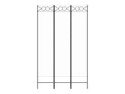 Biombo-Mampara divisoria de 3 paneles Tela Blanca 120x200 cm Blanco