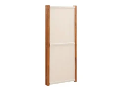 Hot Mampara divisoria de 4 paneles Blanco 280x180 cm Crema