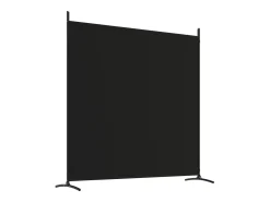 Hot Mampara divisoria de 3 paneles Tela Negra 525x180 cm Negro