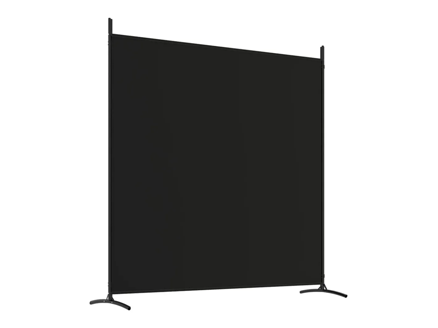 Hot Mampara divisoria de 3 paneles Tela Negra 525x180 cm Negro