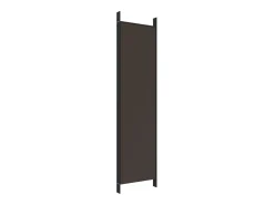 Mampara divisoria de 5 paneles Marrón 250x200 cm Tela Marru00f3n Outlet
