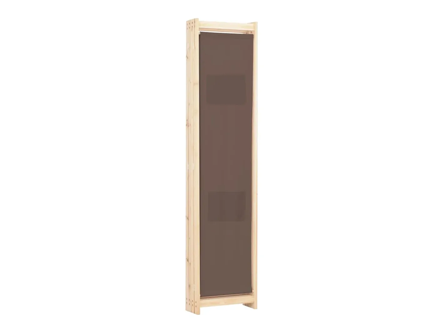 Biombo-Mampara divisoria de 4 paneles Marrón 160x170x4 cm Tela Marru00f3n
