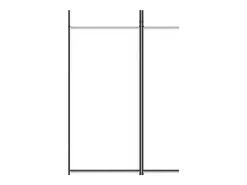 Mampara divisoria de 5 paneles Tela Blanca 250x220 cm Blanco