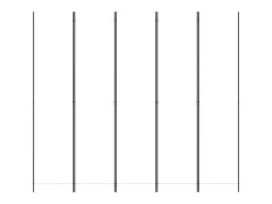 Mampara divisoria de 5 paneles Tela Blanca 250x220 cm Blanco