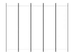 Mampara divisoria de 5 paneles Tela Blanca 250x200 cm Blanco Discount