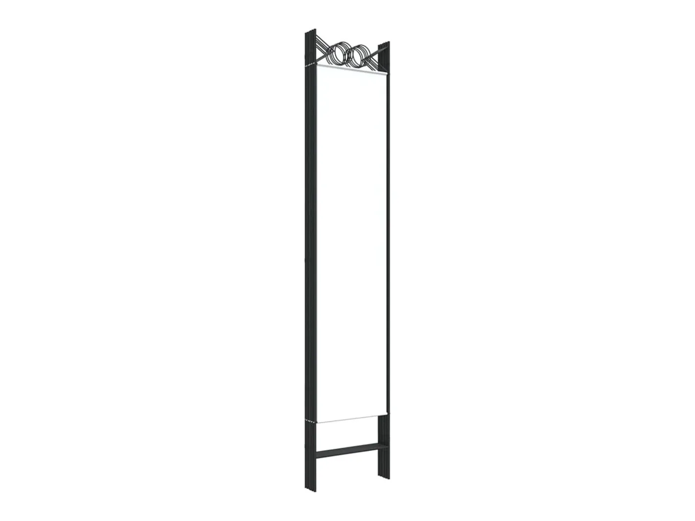 Mampara divisoria de 6 paneles Tela Blanca 240x200 cm Blanco Clearance