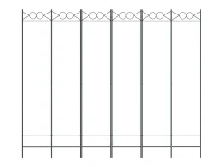 Mampara divisoria de 6 paneles Tela Blanca 240x200 cm Blanco Clearance