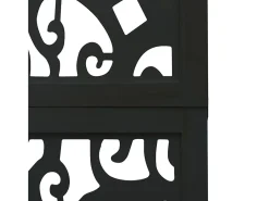 Online Mampara divisoria de 5 paneles en madera maciza de paulownia negra Negro