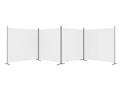 Mampara divisoria de 4 paneles 698x180 cm Tela Blanco Outlet