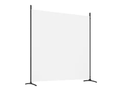 Mampara divisoria de 4 paneles 698x180 cm Tela Blanco Outlet
