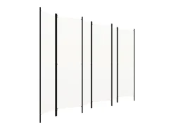Hot Mampara divisoria de 6 paneles Blanca 300x180 cm Blanco