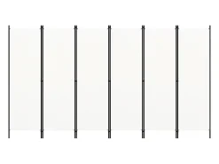 Hot Mampara divisoria de 6 paneles Blanca 300x180 cm Blanco