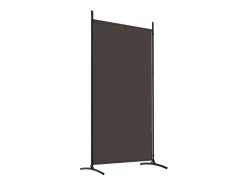 Mampara divisoria de 2 paneles Marrón 175x180 cm Tela Marru00f3n Best