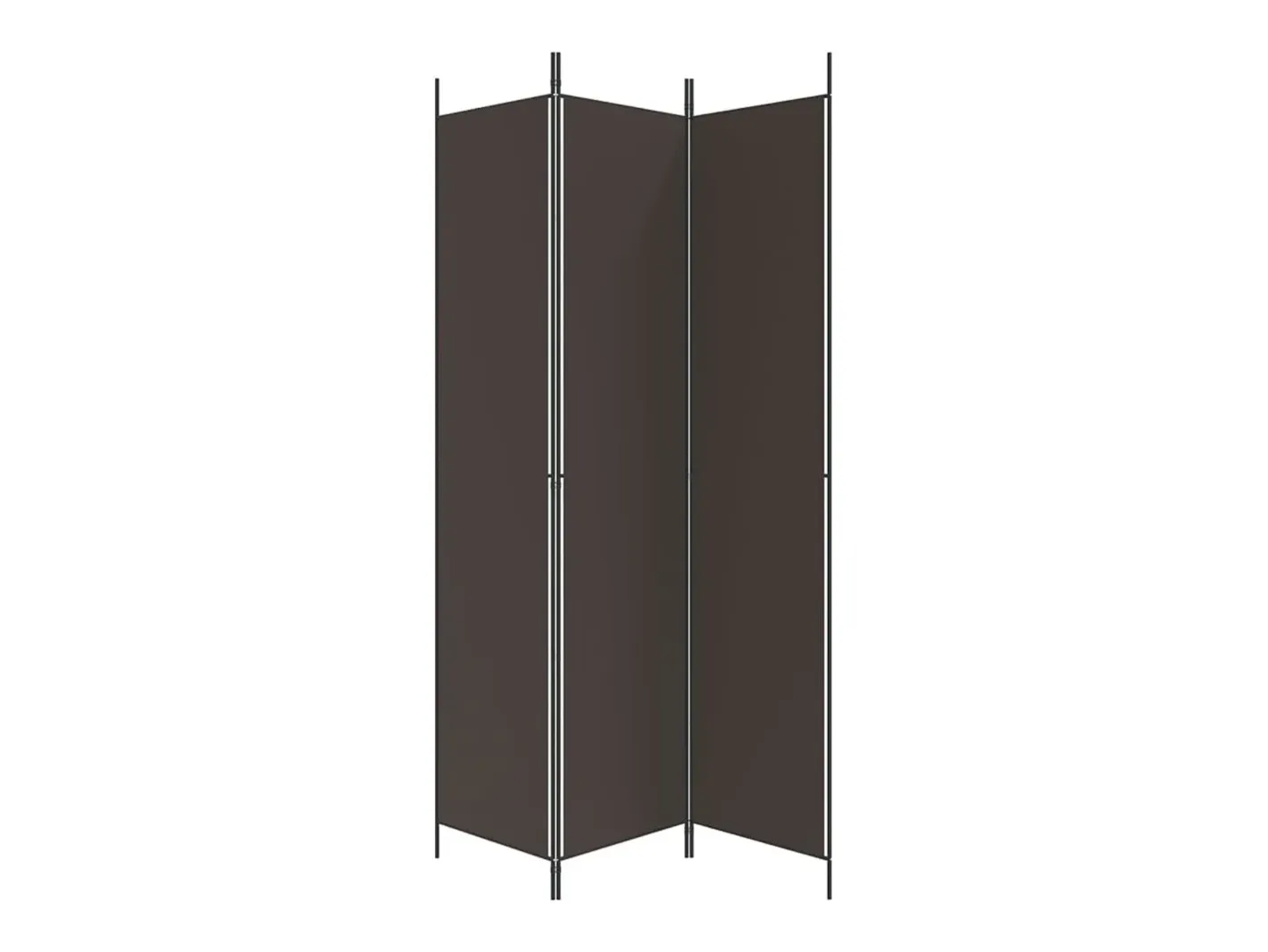 Hot Mampara divisoria de 3 paneles Marrón 150x220 cm Tela Marru00f3n