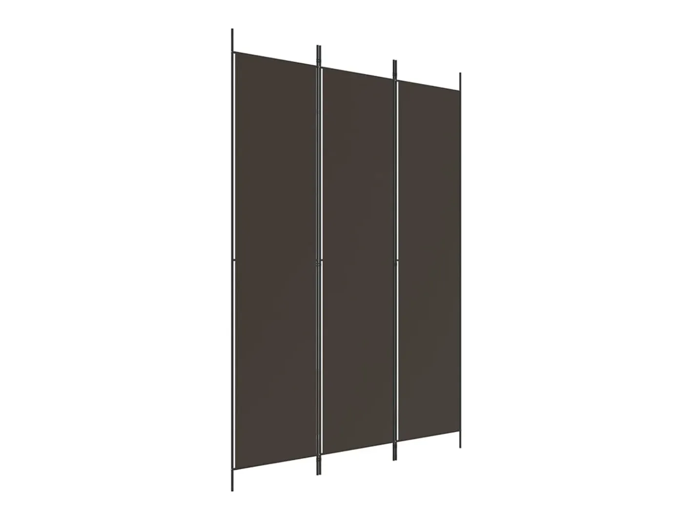 Hot Mampara divisoria de 3 paneles Marrón 150x220 cm Tela Marru00f3n