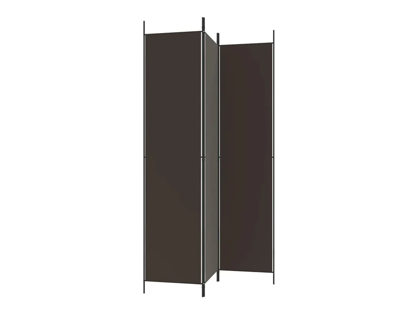 Hot Mampara divisoria de 3 paneles Marrón 150x220 cm Tela Marru00f3n