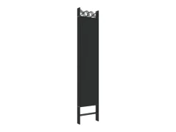Biombo-Mampara divisoria de 6 paneles Tela Negra 240x200 cm Negro