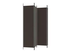 Mampara divisoria de 4 paneles Marrón 200x200 cm Tela Marru00f3n Hot