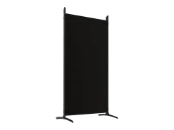 Biombo-Mampara divisoria de 5 paneles Tela Negra 433x180 cm Negro
