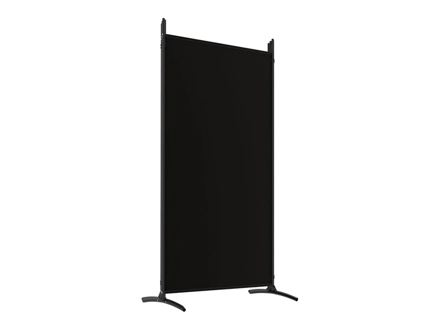 Biombo-Mampara divisoria de 5 paneles Tela Negra 433x180 cm Negro