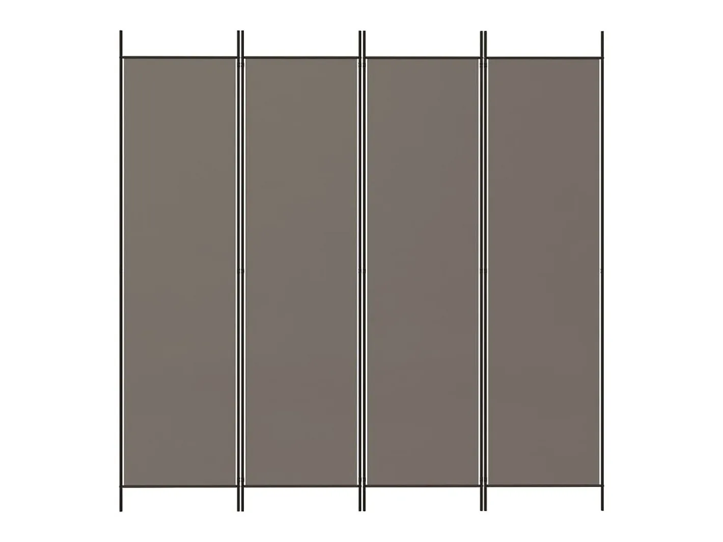 Mampara divisoria de 4 paneles Antracita 698x180 cm Tejido Gris Sale