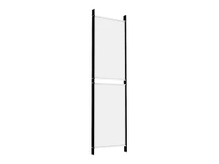 Mampara divisoria de 4 paneles Tela Blanca 200x180 cm Blanco Outlet