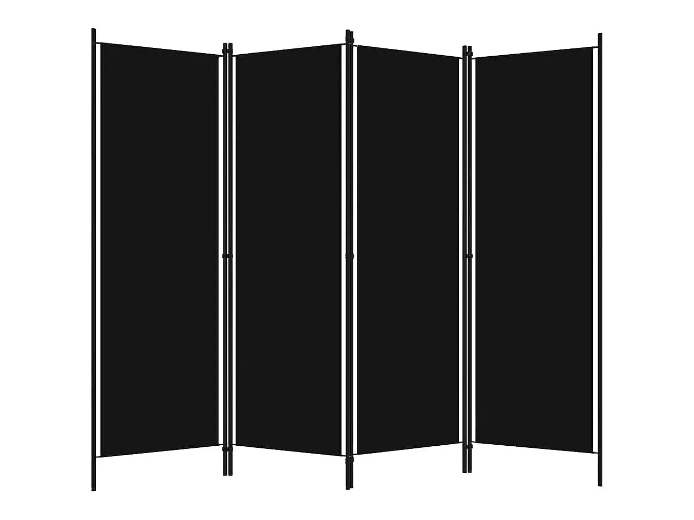Online Mampara divisoria de 4 paneles Negra 200x180 cm Negro