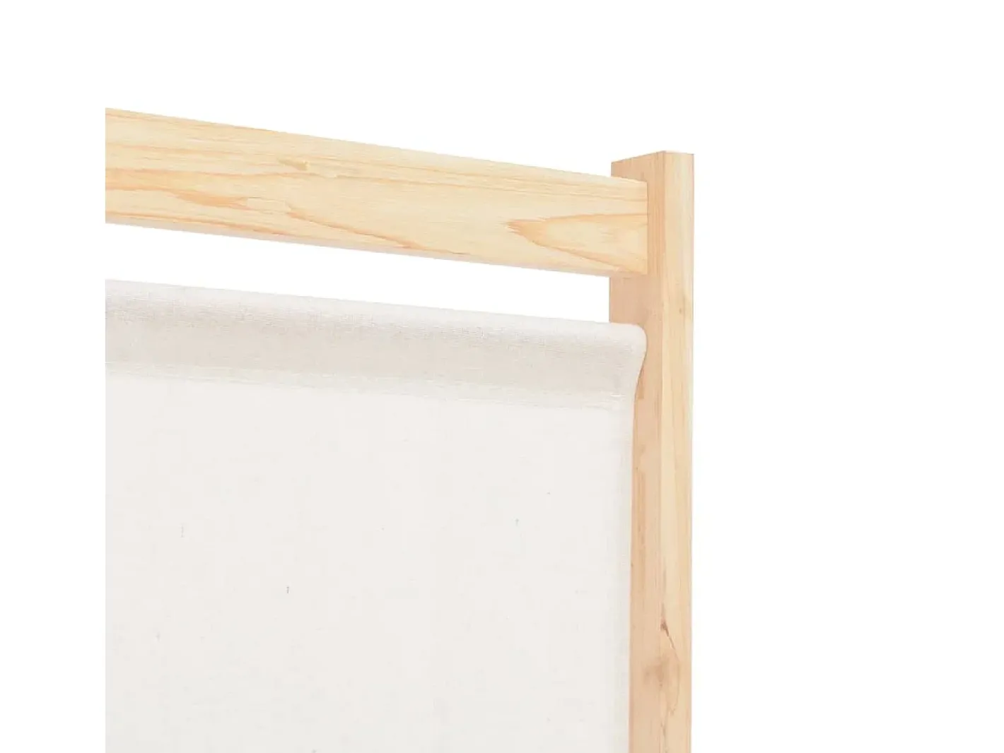 Biombo-Mampara divisoria de 4 paneles 160x170x4 cm Tela Crema