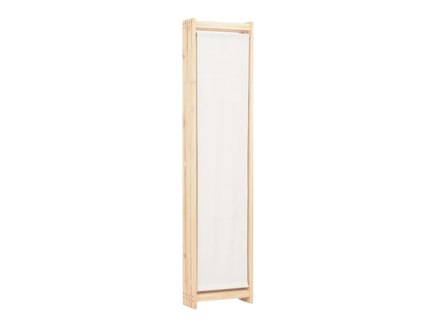 Biombo-Mampara divisoria de 4 paneles 160x170x4 cm Tela Crema