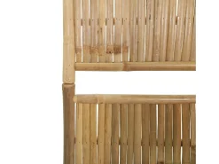 Biombo-Mampara divisoria de bambú de 4 paneles 160x180 cm Marru00f3n