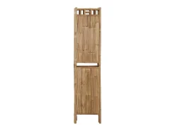 Biombo-Mampara divisoria de bambú de 5 paneles 200x180 cm Marru00f3n