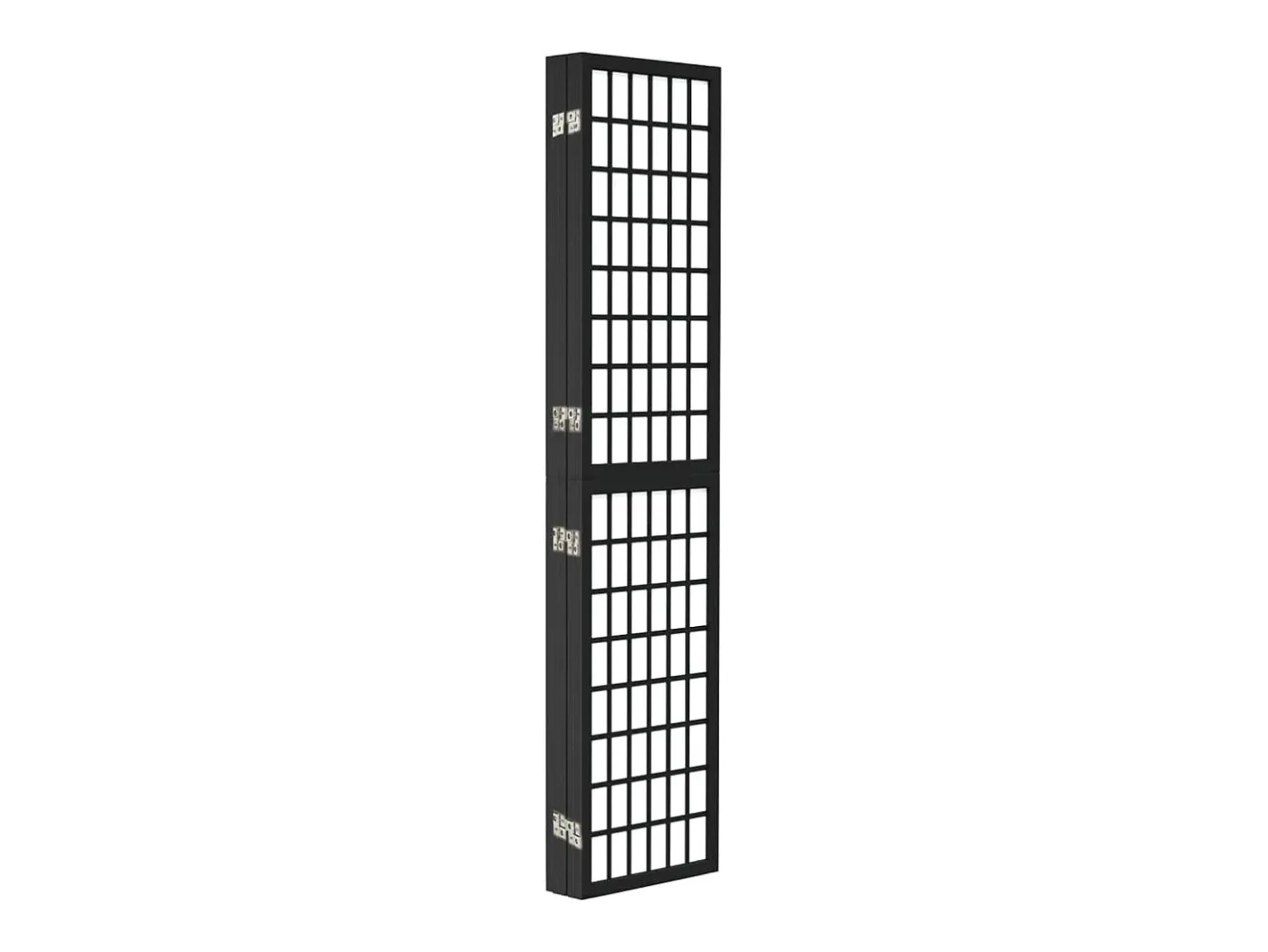 Mampara divisoria plegable de 5 paneles 200x170 cm Negra Negro Outlet