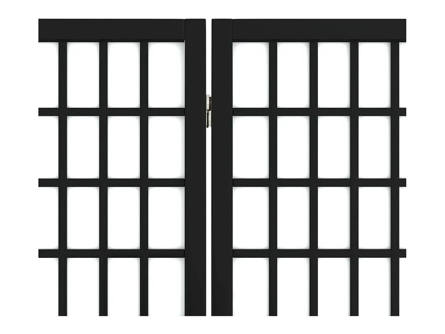 Mampara divisoria plegable de 5 paneles 200x170 cm Negra Negro Outlet